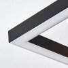 Pompu Deckenleuchte LED Holz hell, Schwarz, 2-flammig