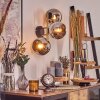 Koyoto Wandleuchte Glas 15 cm Gold, Schwarz, 3-flammig