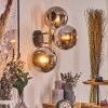 Koyoto Wandleuchte Glas 15 cm Gold, Schwarz, 3-flammig