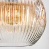 Ripoll Hängeleuchte Glas 25 cm Bernsteinfarben, Klar, Rauchfarben, 5-flammig