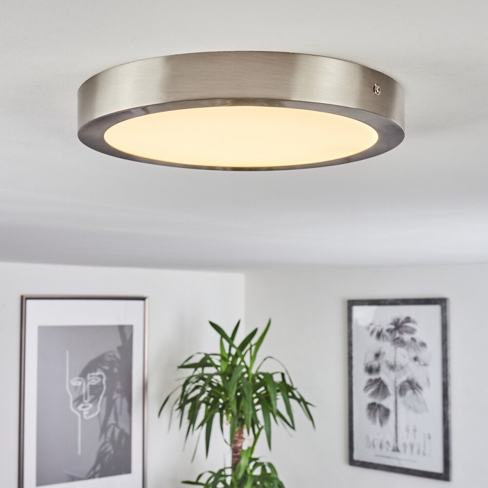 Finsrud Deckenleuchte LED Nickel-Matt, 1-flammig main product photo