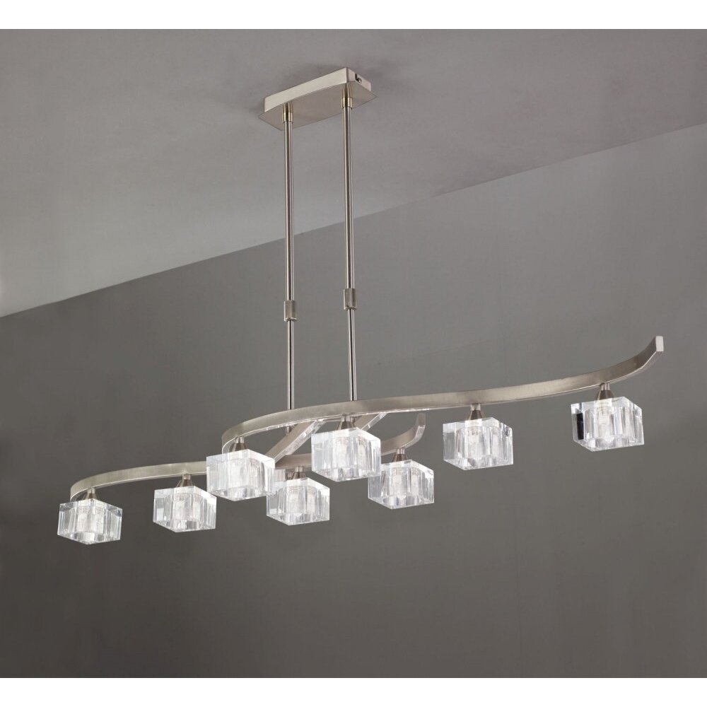 Mantra Cuadrax Hängeleuchte Nickel-Matt, 8-flammig main product photo