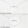Stoff-Lampenschirm Bassagoda Lampenschirm 12 cm Weiß