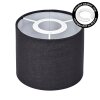 Stoffschirm Bassagoda Lampenschirm 12 cm Schwarz, Weiß