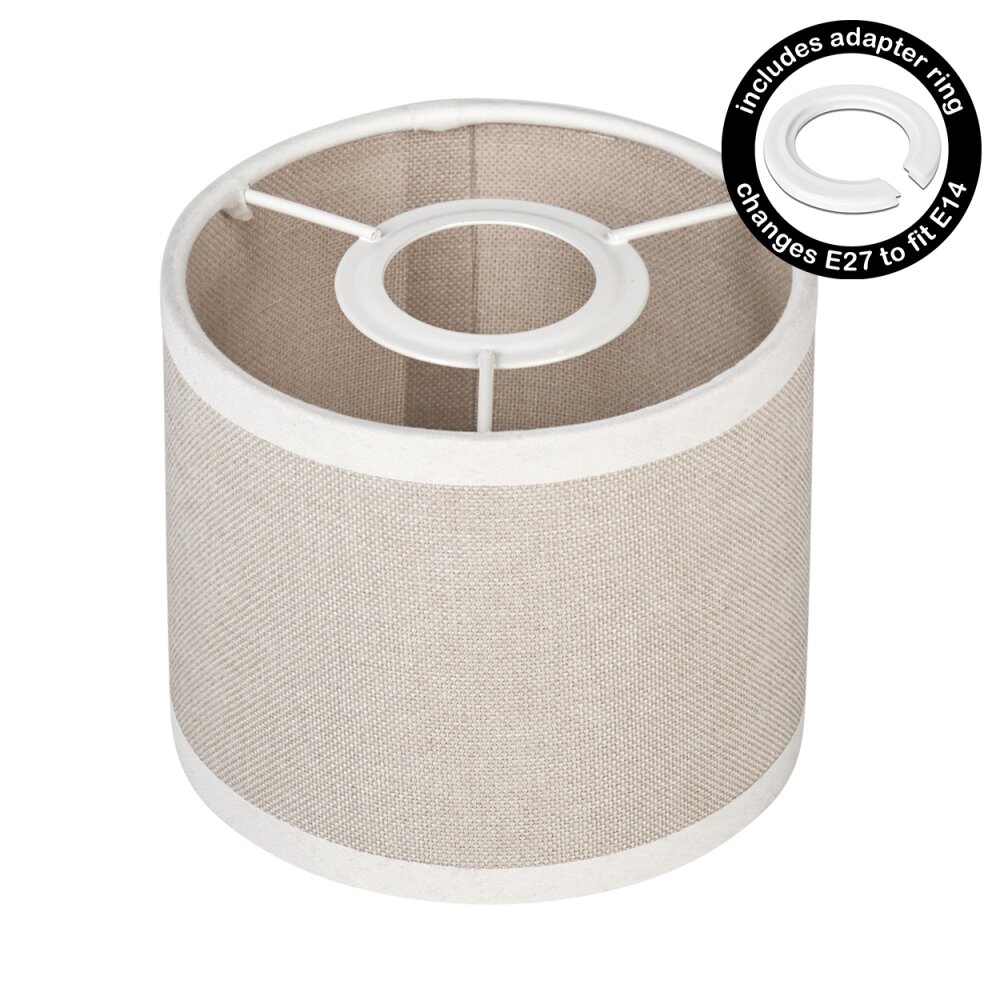 Lampenschirm aus Stoff Bassagoda Lampenschirm 12 cm beige, Weiß main product photo