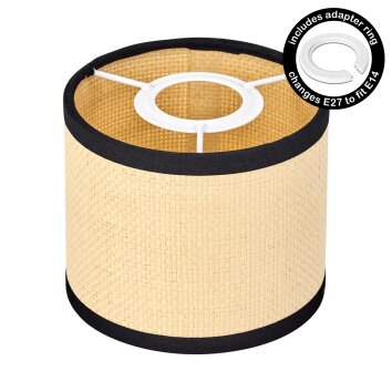 Chellas Lampenschirm 12 cm Naturfarben, Schwarz