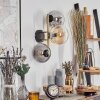 Gastor Wandleuchte Glas 15 cm Gold, Schwarz, 3-flammig