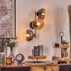 Gastor Wandleuchte Glas 15 cm Gold, Schwarz, 3-flammig