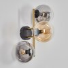 Gastor Wandleuchte Glas 15 cm Gold, Schwarz, 3-flammig
