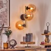 Gastor Wandleuchte Glas 15 cm Gold, Schwarz, 3-flammig