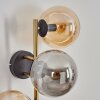 Gastor Wandleuchte Glas 15 cm Gold, Schwarz, 3-flammig