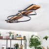 Pompu Deckenleuchte LED Holz dunkel, Schwarz, 1-flammig