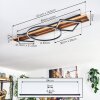 Pompu Deckenleuchte LED Holz dunkel, Schwarz, 1-flammig