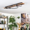 Pompu Deckenleuchte LED Holz dunkel, Schwarz, 1-flammig