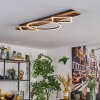 Pompu Deckenleuchte LED Holz dunkel, Schwarz, 1-flammig