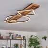 Pompu Deckenleuchte LED Holz dunkel, Schwarz, 1-flammig