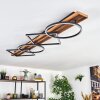 Pompu Deckenleuchte LED Holz dunkel, Schwarz, 1-flammig