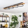 Pompu Deckenleuchte LED Holz hell, Schwarz, 1-flammig