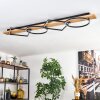Pompu Deckenleuchte LED Holz hell, Schwarz, 1-flammig