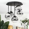 Chehalis Deckenleuchte Glas 15 cm Klar, Rauchfarben, 5-flammig