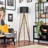 Soungou Stehleuchte 38 cm Holz dunkel, Schwarz, 1-flammig