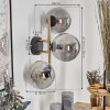 Gastor Wandleuchte Glas 15 cm Gold, Schwarz, 3-flammig