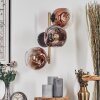 Ripoll Wandleuchte Glas 15 cm Gold, Schwarz, 3-flammig