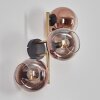 Koyoto Wandleuchte Glas 15 cm Gold, Schwarz, 3-flammig