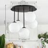 Chehalis Deckenleuchte Glas 15 cm Weiß, 5-flammig