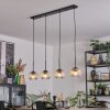 Ripoll Hängeleuchte Glas 15 cm Bernsteinfarben, Klar, 4-flammig