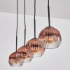 Ripoll Hängeleuchte Glas 15 cm Klar, Kupferfarben, 4-flammig