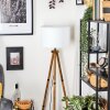 Soungou Stehleuchte 38 cm Holz dunkel, Schwarz, 1-flammig