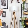 Soungou Stehleuchte 38 cm Holz dunkel, Schwarz, 1-flammig