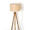 Soungou Stehleuchte 38 cm Holz dunkel, Schwarz, 1-flammig