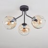 Ripoll Deckenleuchte Glas 15 cm Bernsteinfarben, Klar, 3-flammig