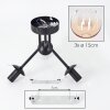 Koyoto Deckenleuchte Glas 15 cm Bernsteinfarben, Klar, 3-flammig