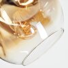 Ripoll Deckenleuchte Glas 15 cm Gold, Klar, 3-flammig