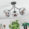 Ripoll Deckenleuchte Glas 15 cm Chrom, Klar, Rauchfarben, 3-flammig
