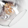 Ripoll Deckenleuchte Glas 15 cm Chrom, Klar, Rauchfarben, 3-flammig