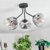 Ripoll Deckenleuchte Glas 15 cm Klar, Rauchfarben, 3-flammig