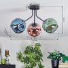 Ripoll Deckenleuchte Glas 15 cm Blau, Grün, Kupferfarben, 3-flammig