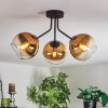 Koyoto Deckenleuchte Glas 15 cm Gold, Klar, 3-flammig