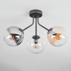 Gastor Deckenleuchte Glas 15 cm Bernsteinfarben, Klar, Rauchfarben, 3-flammig