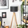 Soungou Stehleuchte 38 cm Naturfarben, Schwarz, 1-flammig