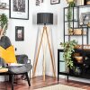 Soungou Stehleuchte 38 cm Naturfarben, Schwarz, 1-flammig