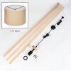 Soungou Stehleuchte 38 cm Naturfarben, Schwarz, 1-flammig