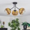 Koyoto Deckenleuchte Glas 15 cm Gold, Klar, 3-flammig