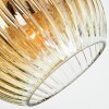 Ripoll Deckenleuchte Glas 15 cm Gold, Klar, 3-flammig