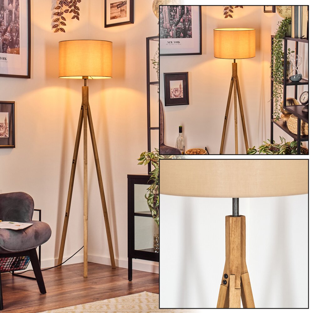 Soungou Stehleuchte 38 cm Naturfarben, Nickel-Matt, 1-flammig main product photo