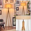 Soungou Stehleuchte 38 cm Naturfarben, Nickel-Matt, 1-flammig